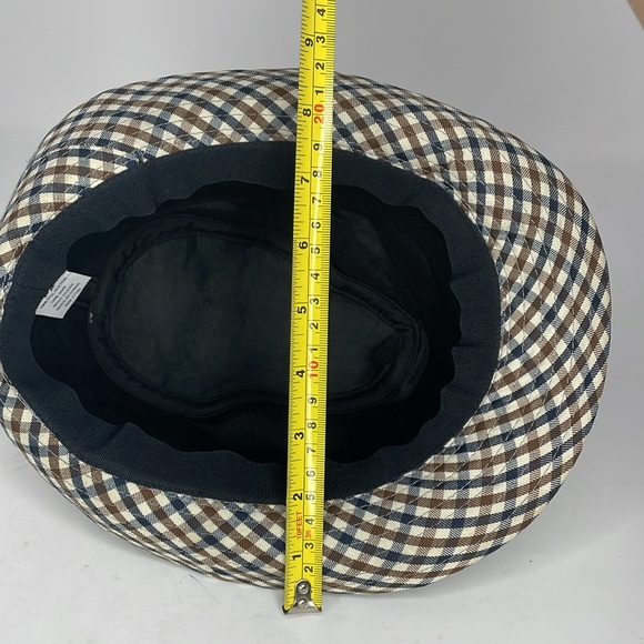 Men’s Pendleton Navy Blue, Brown and Creamy White Houndstooth Fedora Hat - Picture 11 of 11